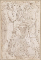 A+ 032
<br/>
Alexander de Grote laat Homerus' werken bergen
<br/>
<em>Vaga, Perino del (Pietro Buonaccorsi) (1500/01-1547) - kopie naar</em>